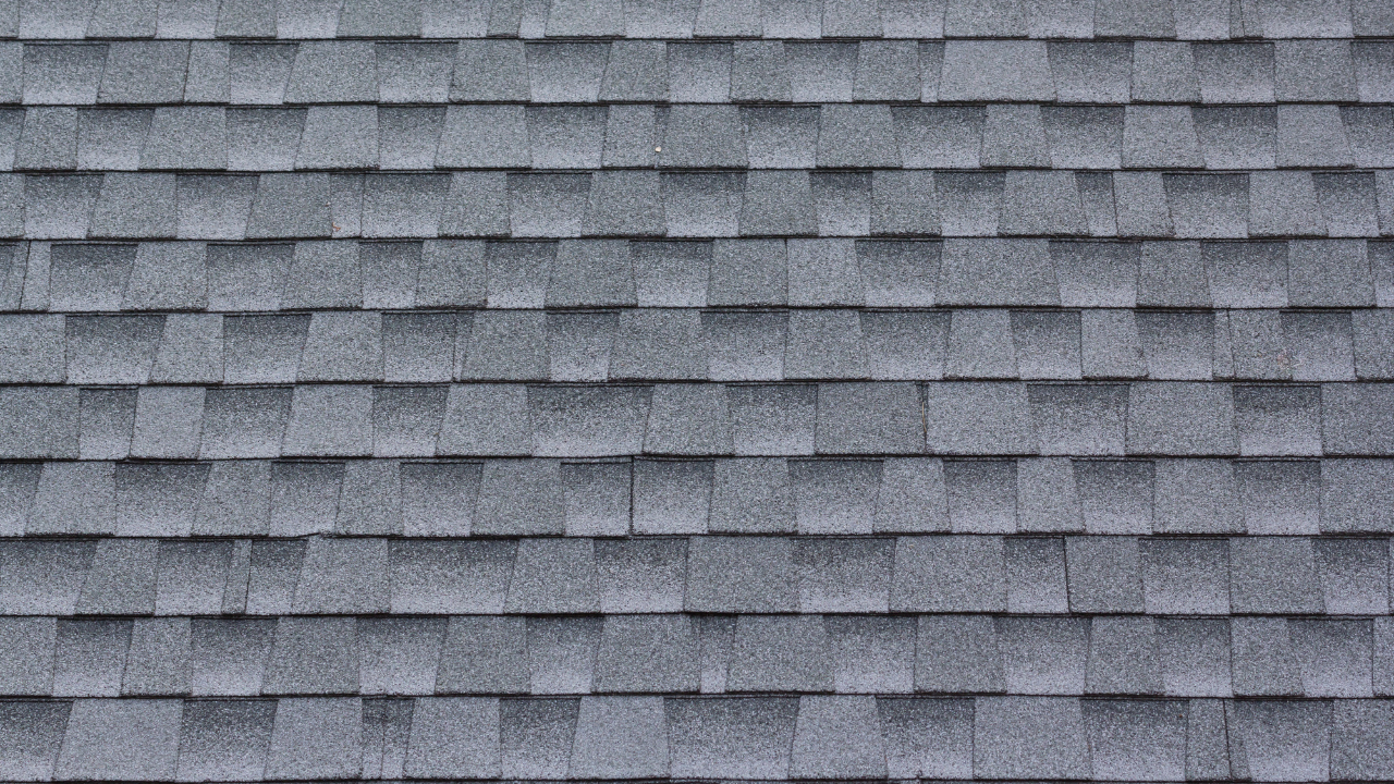 Asphalt shingles on roof
